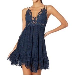 Free People Adella Lace Burnout Slip Dress